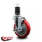 Service Caster 5'' Red Poly Swivel 1-5/8'' Expanding Stem Caster with Brake SCC-EX20S514-PPUB-RED-TLB-158 - alternate 4